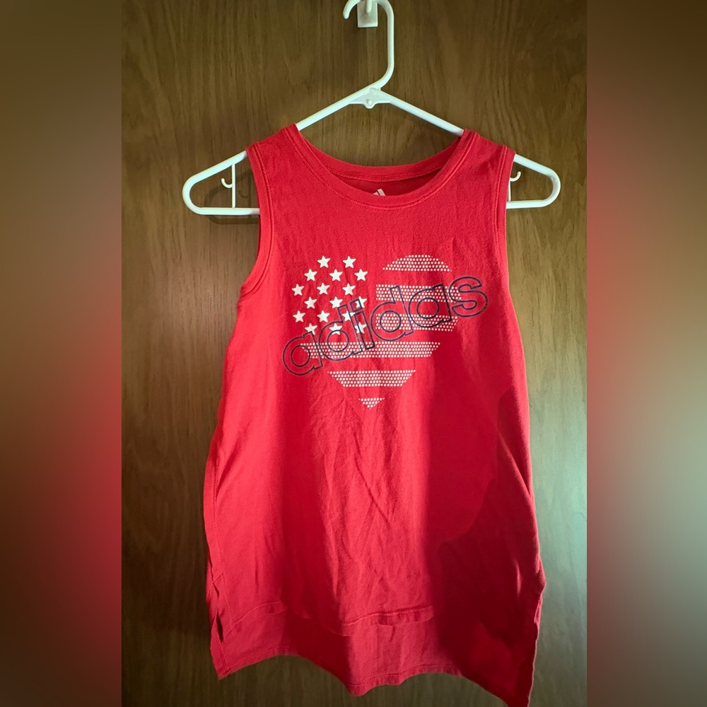 Adidas Girls Red Tank Top